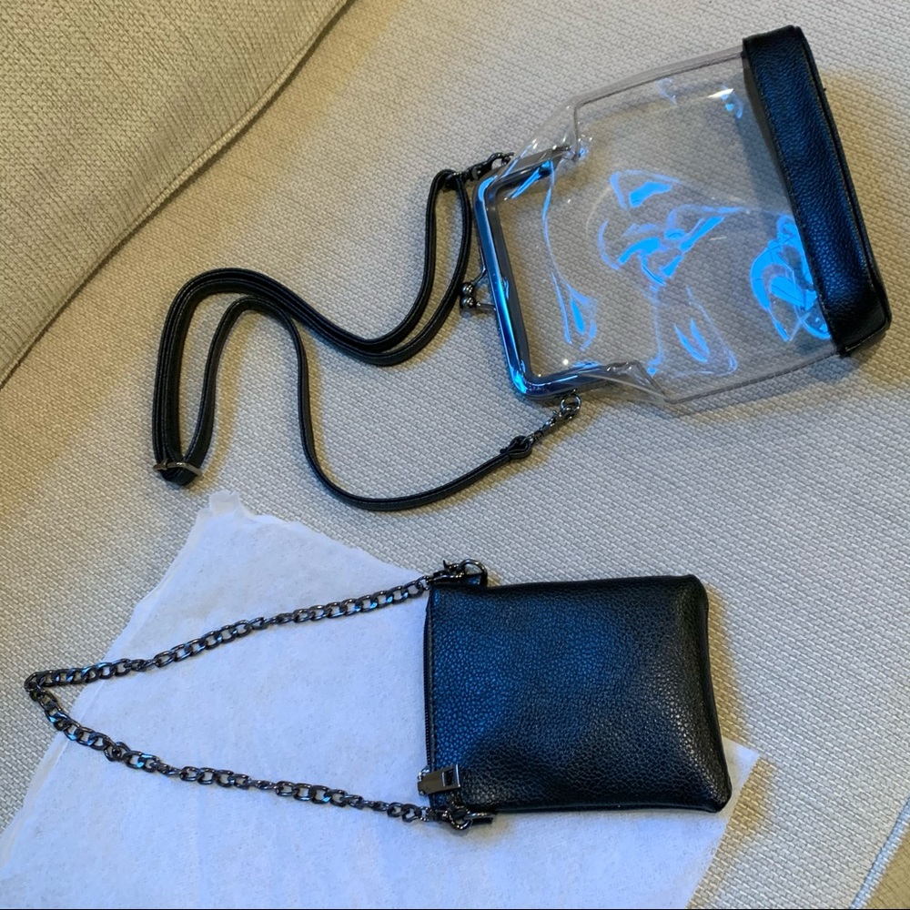 Clear Plastic Handbag With Interchangeable Straps… - image 1